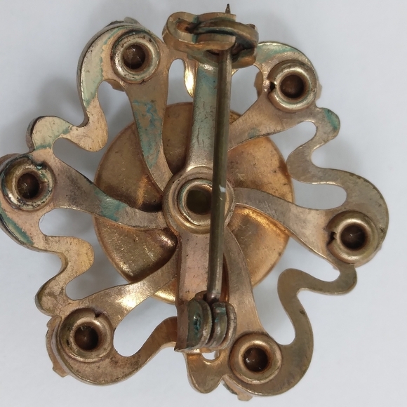 Victorian Revival Style Scatter Pin Vintage Georgian Figural Scene Love Story - Picture 5 of 5